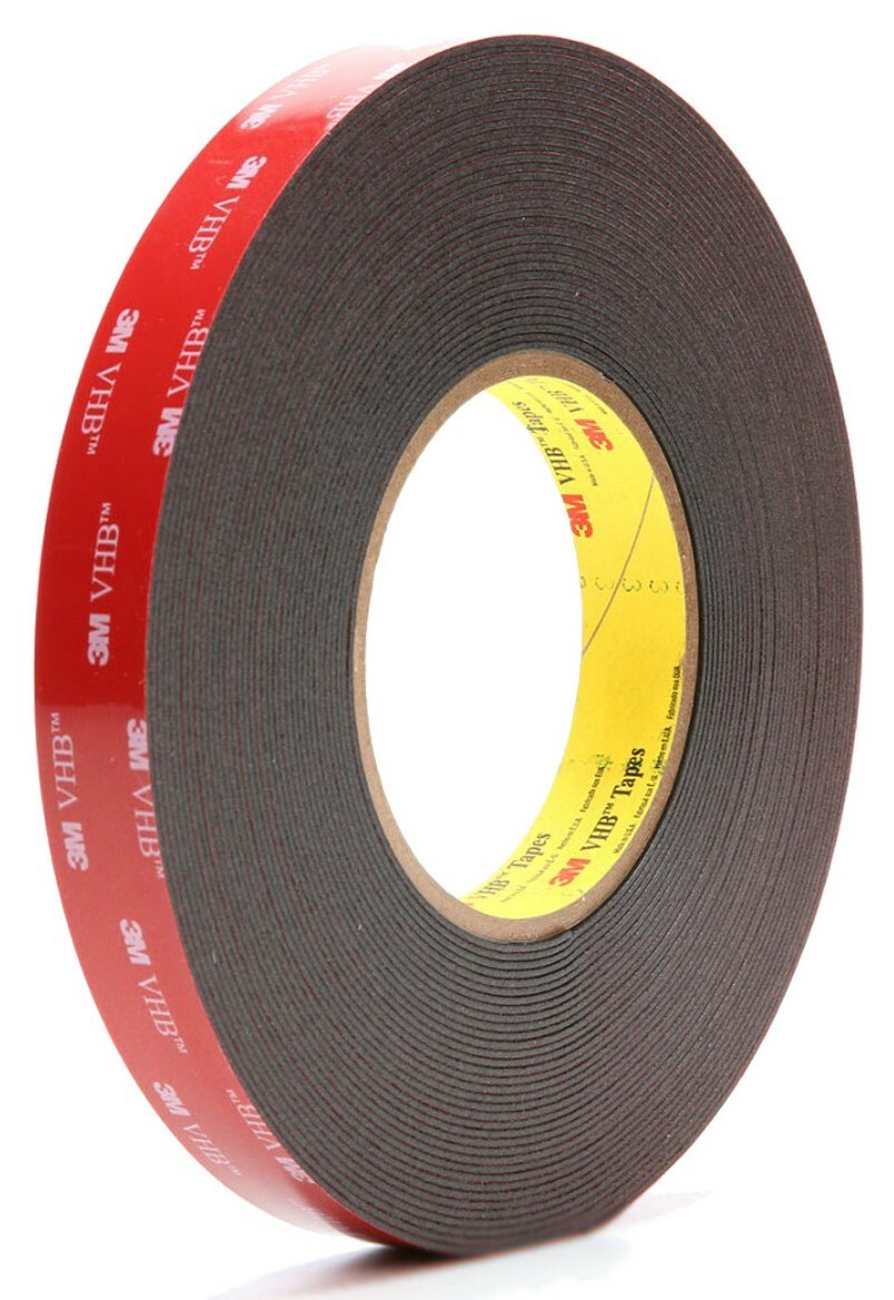 3M obojstranná lepiaca akrylová páska 5952F VHB, čierna, 12 mm x 3 m