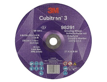 3M™ Cubitron™ 3 Depressed Center Grinding Wheel