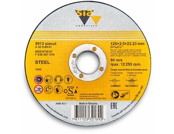 siacut cutting disc 115x1.0x22.23mm (25 ks)