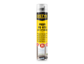 Pištoľová pena PROFI PU 870 DISTYK Line 870 ml žltá