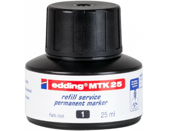 Edding MTK 25 - čierny náhradný atrament pre permanentné fixy