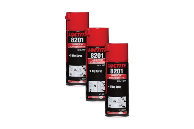3 x Loctite LB 8201 - 400 ml, 5way sprej, olej