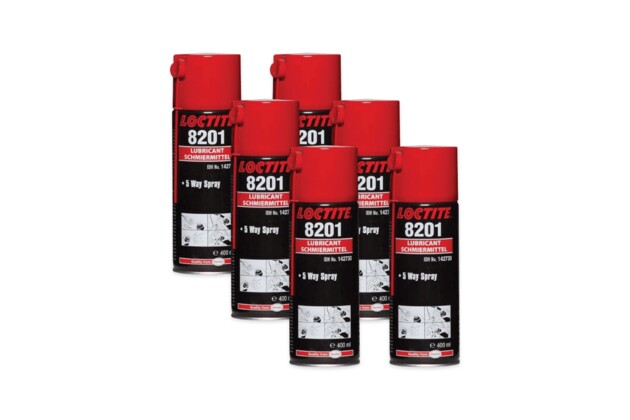 6 x Loctite LB 8201 - 400 ml, 5way sprej, olej