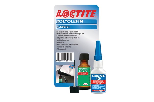 Loctite 406 - 20 g+770 - 10 g sada na polyolefiny