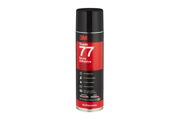 Spray 77 3M SCOTCH-WELD 500 ml, víceúčelové lepidlo obzvláště vhodné pro lepení polystyrenových pěn